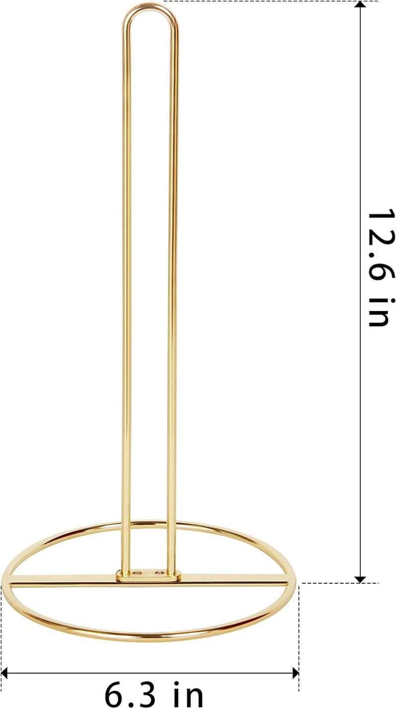 OBODING Gold Toilet Paper Holder Stand, , Freestanding Toilet Paper Holder for Storing 3 Rolls of Toilet Papers (Gold) - Image 4